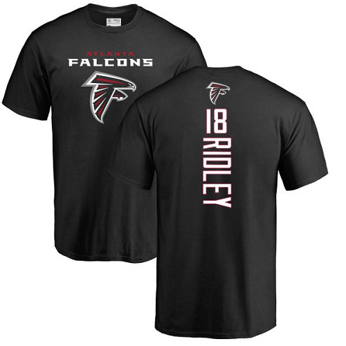 Atlanta Falcons Men Black Calvin Ridley Backer NFL Football #18 T Shirt->atlanta falcons->NFL Jersey